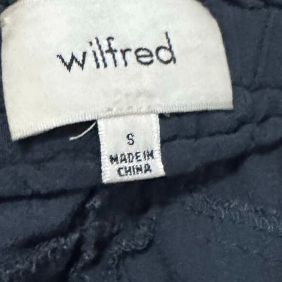 Aritzia Wilfred Gray Silk Blend Drawstring Pants Small Relaxed Tapered - Picture 4 of 8